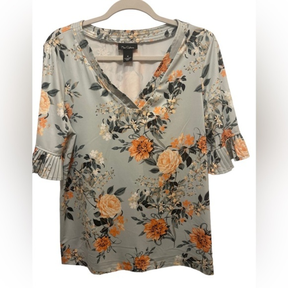 Nue Options Floral Print Top Size M